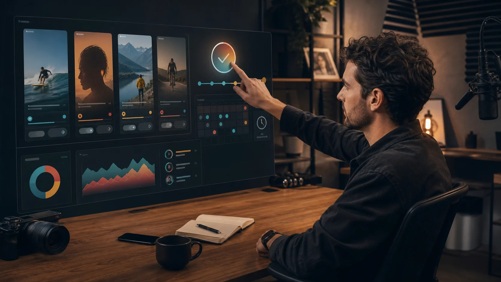 A creator approving a multi-format campaign and reviewing audience response